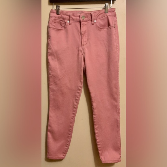 Seven7 Pants - High Rise Ankle Skinny Pant - Pink - Size 8